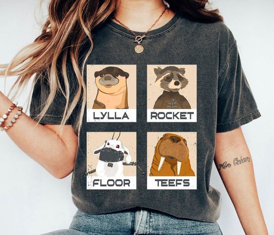 Lylla Rocket Teefs Floor Shirt, Rocket Raccoon And Friends, Marvel Comics, Guardians of the Galaxy 3 T-shirt