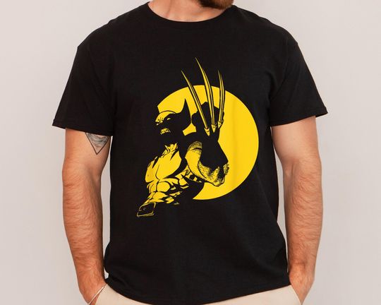 Wolverine Shirt, Logan Silhouette Poster Shirt, Marvel X-Men T-Shirt, Superhero Tee