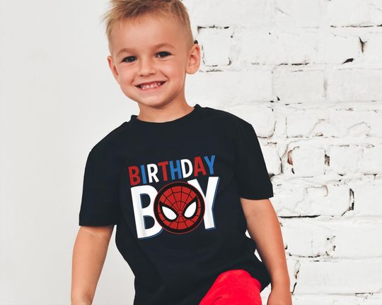 Birthday Boy Shirt, Avengers Spider Man T-Shirt, Birthday Squad, Kids Birthday, Disney Birthday