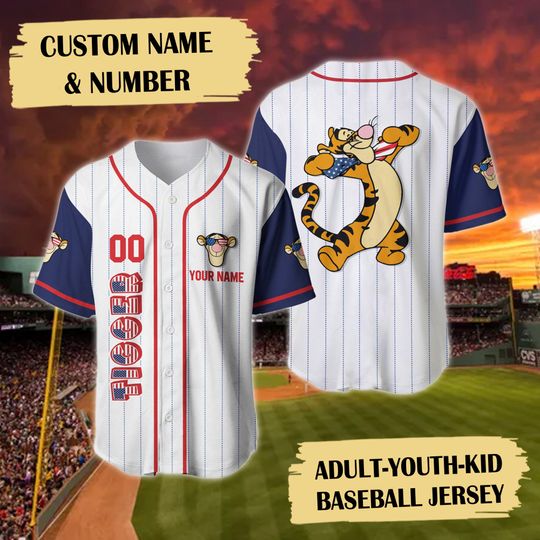 Personalized Tiger Happy Independence Day July 4th Shirt, Custom 4th July Jersey
