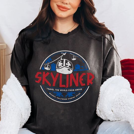 Retro Disney Skyliner Shirt, Disneyland Travel The World From Above T-shirt