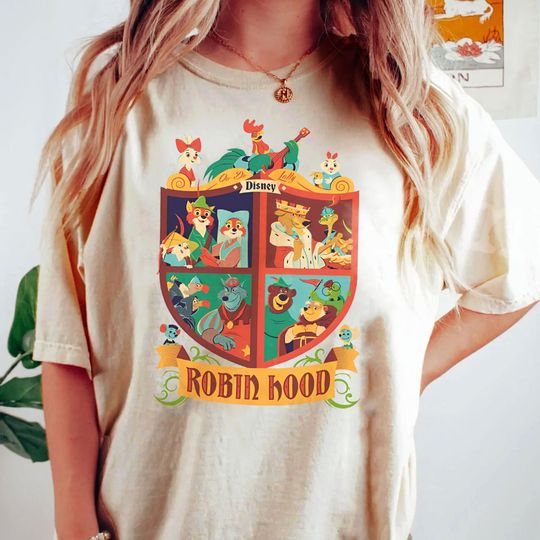 Retro Disney Robin Hood Characters Group Shirt, Robin Hood 1973 T-shirt