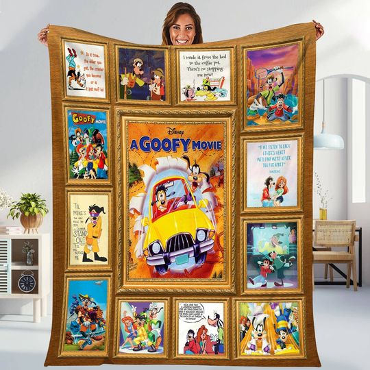 A Goofy Movie Fleece Blanket, Goofy Blanket, Max And Roxanne Blanket