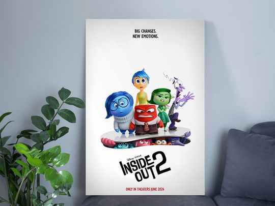 Inside Out 2 Poster | Inside Out Movie Poster | Inside Out 2 New Emotions Poster