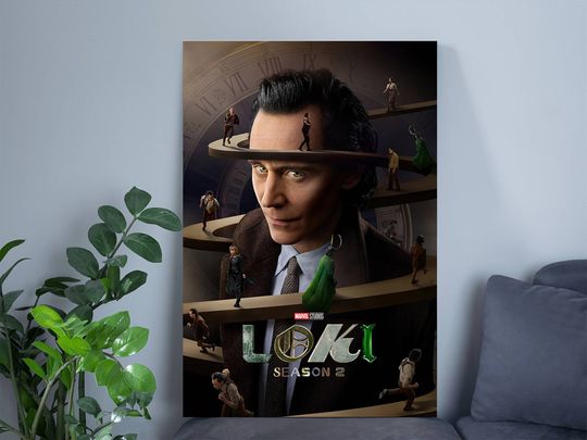 Loki Season 2 First Official Poster, Loki And Miss Minutes Home Decor Poster