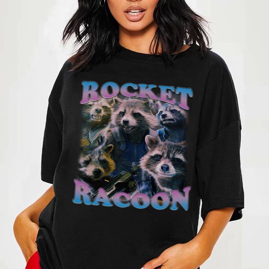 Vintage Rocket Racoon Shirt | Bootleg Rocket Racoon Shirt | Guardians Of The Galaxy Shirt