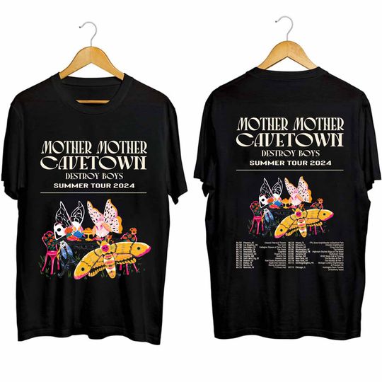 Cavetown and Mother Mother - Destroy Boys Summer Tour 2024 Double Sided Shirt