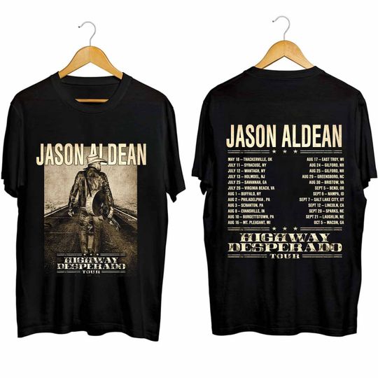 Jason Aldean Highway Desperado Tour 2024 Double Sided Shirt