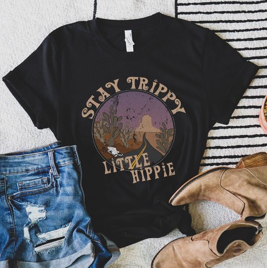 Hippie Shirt, Stay Trippy Little Hippie Shirt, Hippie Clothes, Hippie Clothing, Boho Desert Road Trip Shirt, Girls Trip Shirts