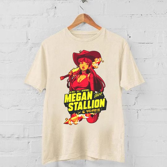 Vintage Megan Stallion Shirt, Megan Anime Cool Black T-Shirt