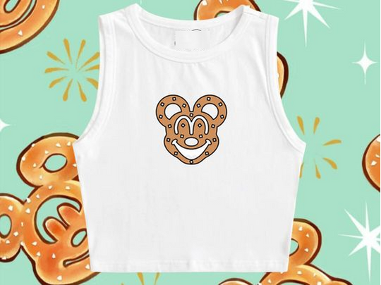Mickey Pretzel Crop Tank | Disney Snacks Crop Tank | Disney Vacation Shirt