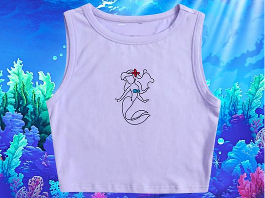 Little Mermaid Crop Tank | Mermaid Crop Tank | Disney Vacation Shirt