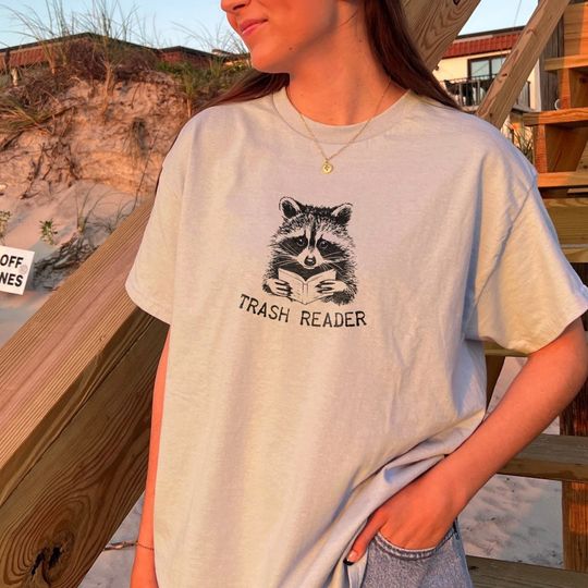 Smut Reader Shirt | Bookish Raccoon Shirt, Trash Reader Romance Goblincore Fan