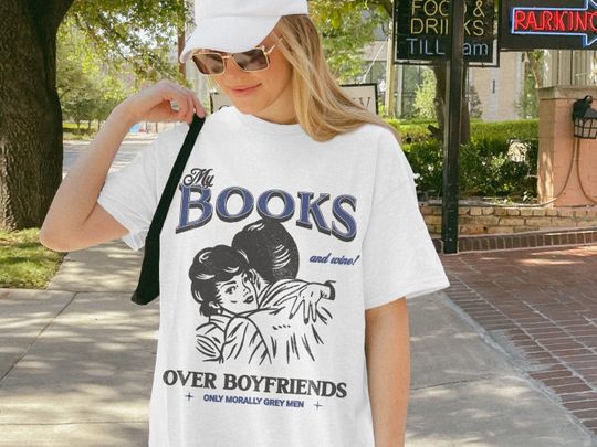 Books Over Boyfriends Shirt, Romantasy Reader Shirt