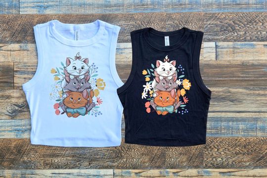 Marie shirt, Aristocats bleached Tee, Rich Cats O'Malley, Kitty Berlioz Toulouse