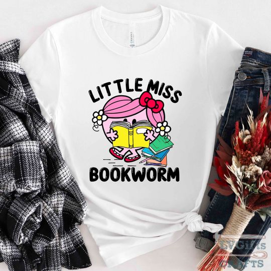 Book Shirt, Little Miss Bookworm, Book Lover Gift, Reading Book, Book Gifts