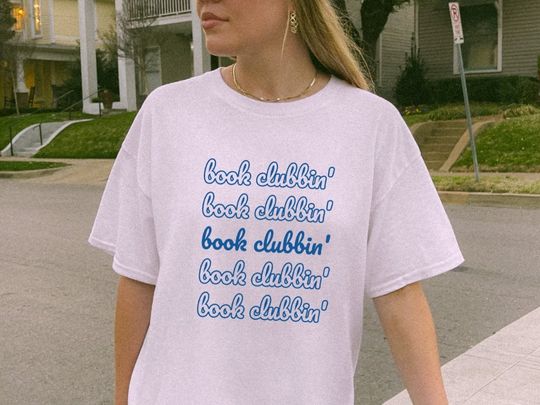 Book Clubbin T Shirt, Reading Tshirt, Librarian Tee, Literature T-Shirt