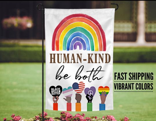 Be kind garden flag, LGBT community Flag, Pride Flag, LGBT Rainbow Flag