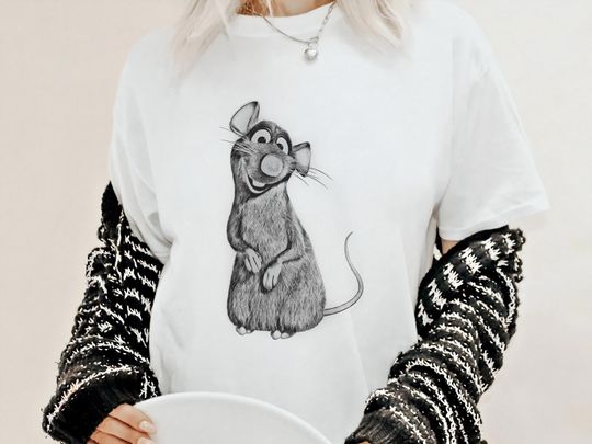 Disney Remy Sketch Portrait T-Shirt, Cute Ratatouille Chef Remy Shirt