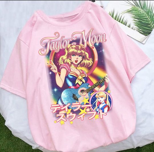 Taylor Moon Shirt, Anime Graphic Cartoon Shirt, Swift Shirt