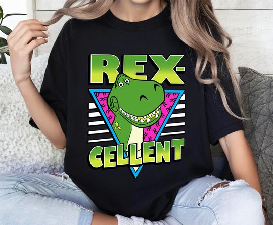 Disney Toy Story 4 Retro Rex-cellent Portrait T-Shirt