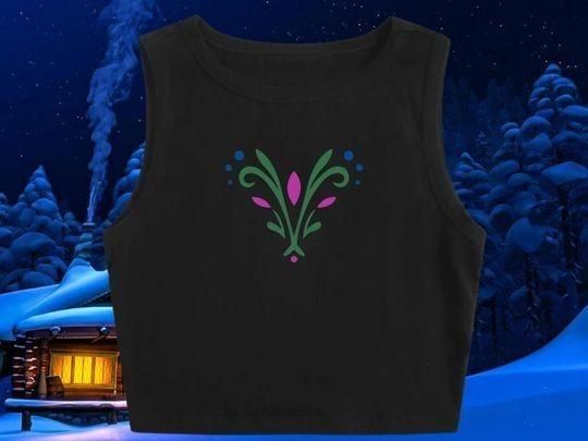 Anna from Frozen Inspired Crop Tank | Frozen Crop Tank | Disney Vacation Shirt