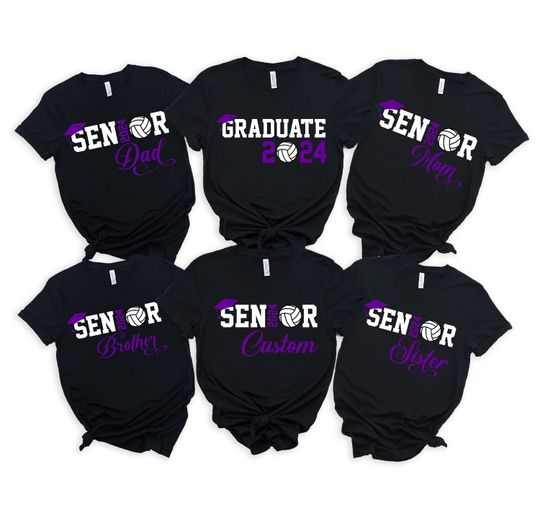 Proud Senior Graduation Volleyball 2024 Shirt, Graduation, Senior 2024 Shirt