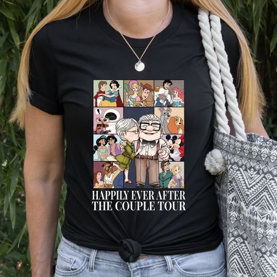 Happily Ever After The Couple Tour, Carl And Ellie Shirts, 2024 Couple Shirts, Disney Trip Shirt