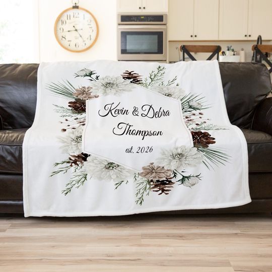 Personalized Wedding Blanket, Wedding Blanket , Anniversary Blanket, Couple
