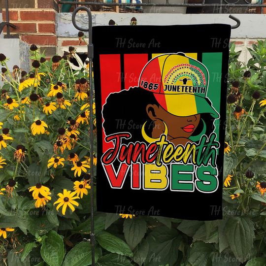 Juneteenth Vibes Freedom Day Flag, 1865 Emancipation Day Flag, Black History Month Flag, Juneteenth 1865 Flag, Welcome Garden Flag