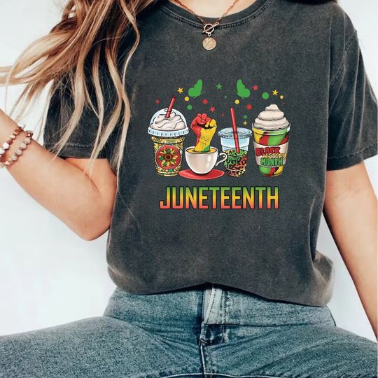Juneteenth Coffee Shirt, Independence Day Shirt Women, Black History Month Tee, African American Shirt