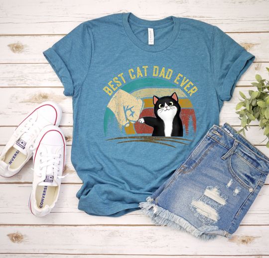 Cat Dad Gift | Best Cat Dad Ever Shirt | Funny Shirt Men - Fathers Day gift - Cat Shirt