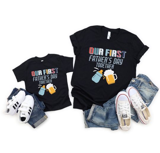 Father and Baby Shirt, My First Father's Shirt, Matching Shirt for Dad and Son, Our First Father's Day Shirt