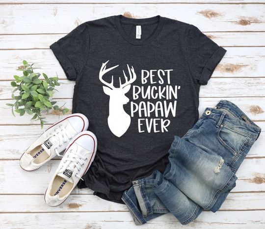 Best Buckin' Pawpaw Ever Shirt For Men Father's Day Deer Hunting T-shirt, Grandpa,Dad