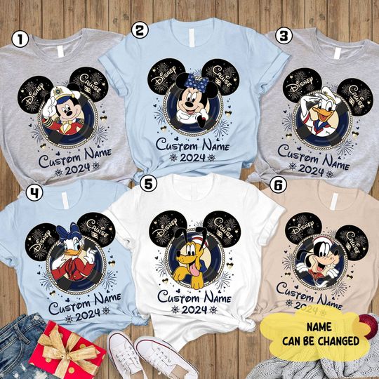 Personalized Mickey and Friends Cruise 2024 shirt, Walt Disneyworld Cruise Group Tees, Family Vacation 2024, Wish Fantasy Cruise Line shirt