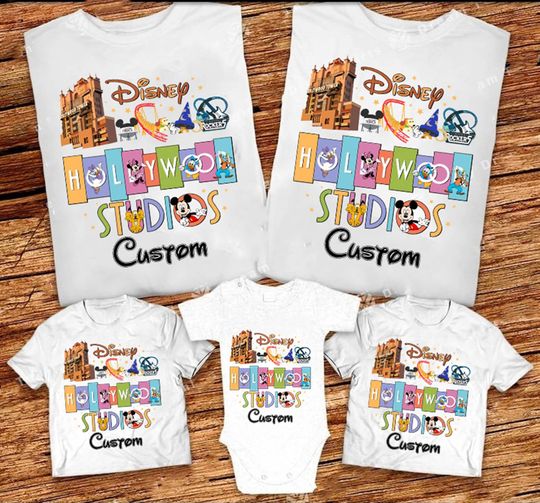 Disneyland Hollywood Studios Custom Shirt, Family 2024 Shirt, Custom Family Shirt, Family Trip Shirt, Disneyworld Family Vacation 2024 Shirt