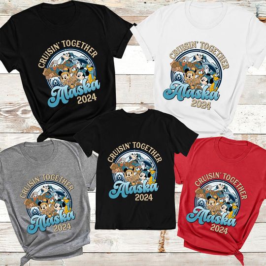 Cruising Together Alaska 2024 Shirt, Disneyland Family Shirts, Family Trip Shirt, Disneyland Mickey and Friends Shirt, Alaska Cruise Shirt
