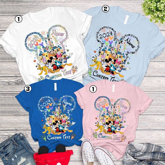 Personalized Disneyland Family Trip 2024 shirt, Disneyland 2024 Vacation Shirts, Mickey Minnie Family Trip Tee, Mickey Birthday Party Gift