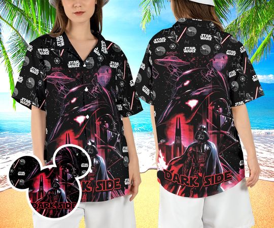 Dark Vader Dark Side Hawaiian Shirt, Star Wars Day 2024 Hawaii Shirt