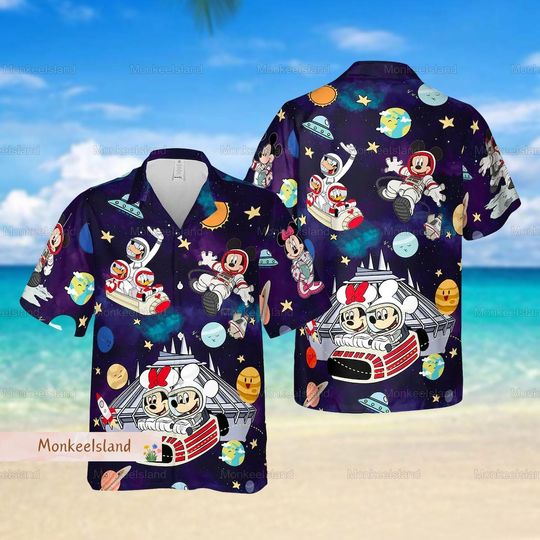 Mouse Space Mountain Shirt, Mouse And Friends Space Hawaii Shirt