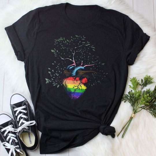 Progress Pride Shirt, Rainbow Pride Flag Gift, LGBT T-shirt, Gay Pride Month Festival