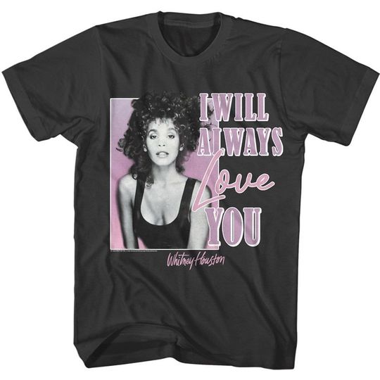 Whitney Houston Whitney I Will Always Love You Smoke Adult T-Shirt