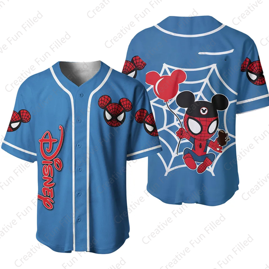 Disney Mickey Spider-Man Baseball Jersey