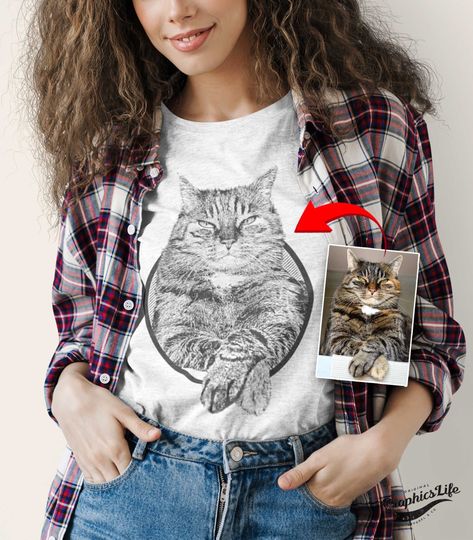 custom cat shirt, cat lover shirts gift, personalized tshirt cat memorial gift