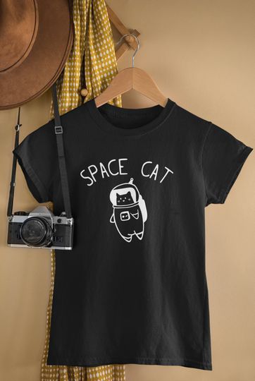 Space Cat TShirt / Space Lovers, Cats In Space, Astronomy Lovers, Outer Space, Rocket, Quirky Shirt