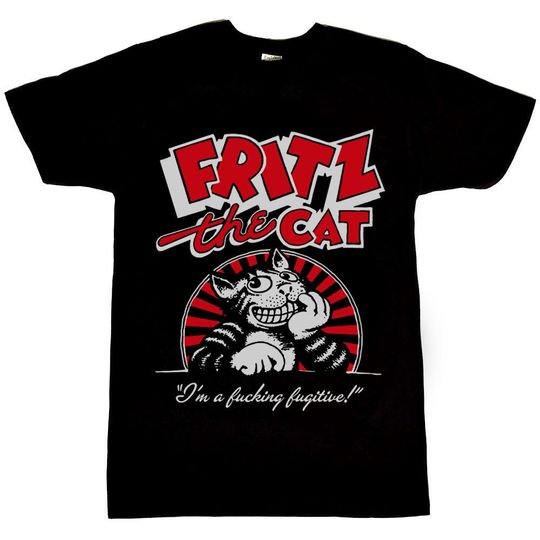 Fritz The Cat "I'm A Fucking Fugitive" Men's T-Shirt