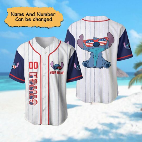 Personalized Happy Independence Day July 4th 3D Baseball Jersey