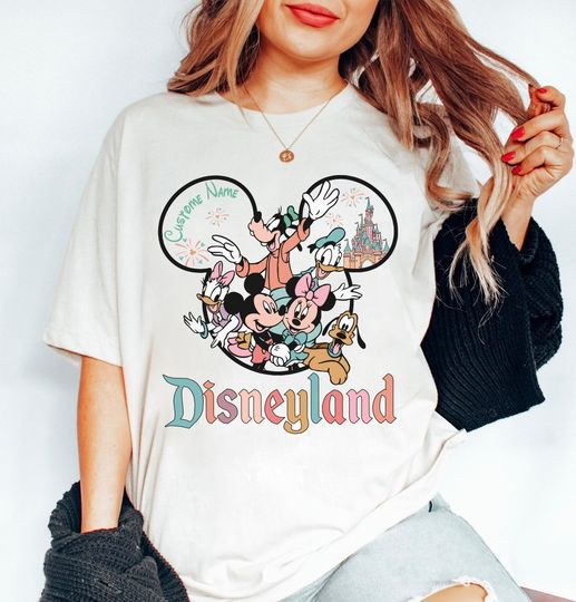 Custom Name Mickey And Friends Castle Disney T-shirt