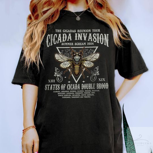 The Cicadas Reunion Tour Invasion Summer Scream 2024 Brood XIII & XIX Unisex T-Shirt