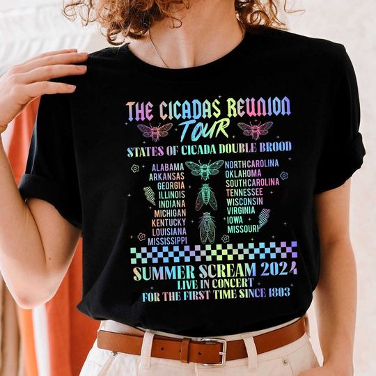 Retro The Cicadas Reunion Tour Cicadas Invasion Summer Scream 2024 Unisex T-Shirt